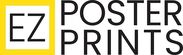 Logo for EZ Poster Prints. “EZ” is in bold black letters inside a yellow square on the left, with “POSTER PRINTS” in large black text to the right, arranged in two lines.